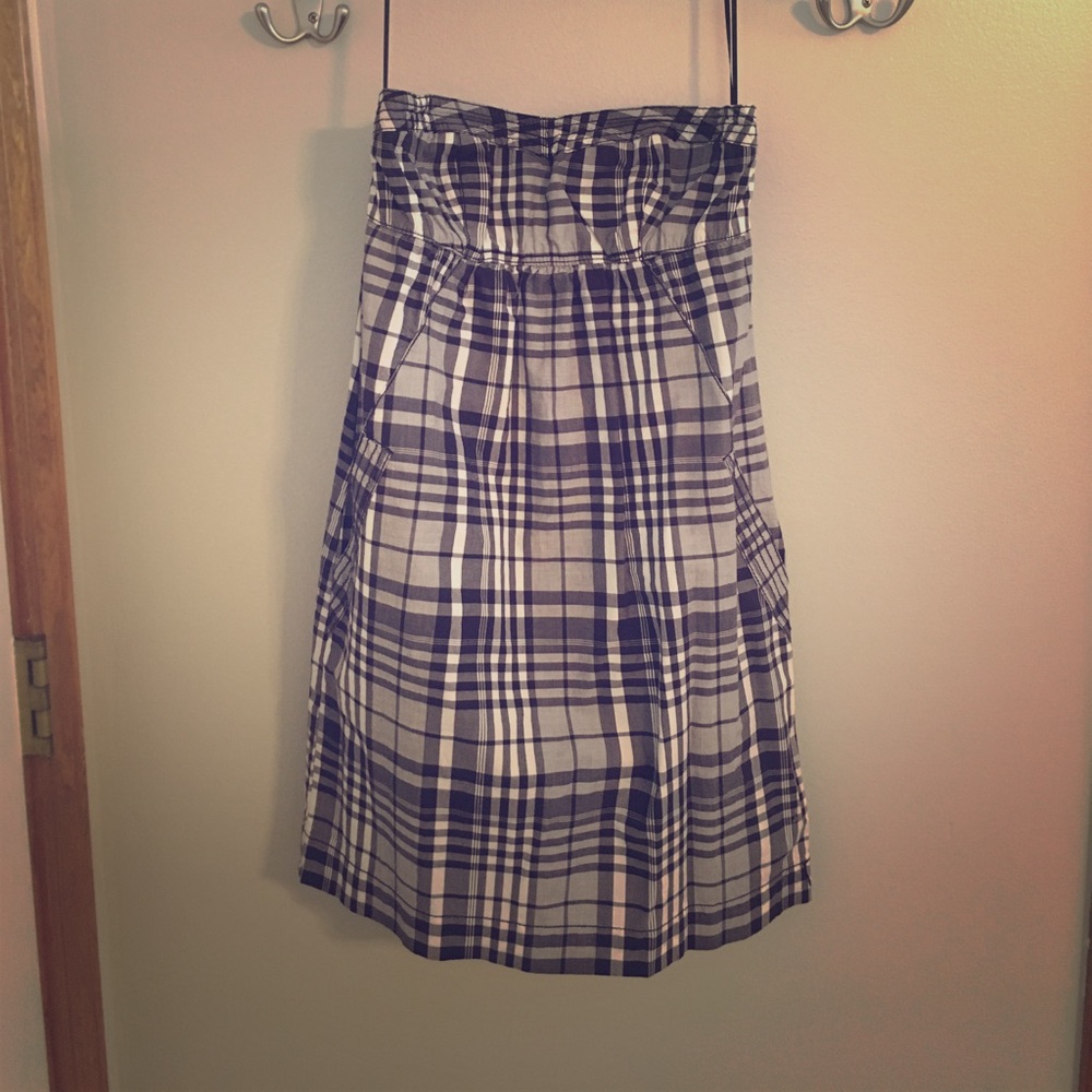 American Eagle black and white checked dress